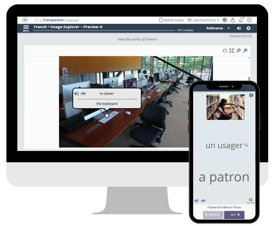 French Course for Librarians on desktop and mobile